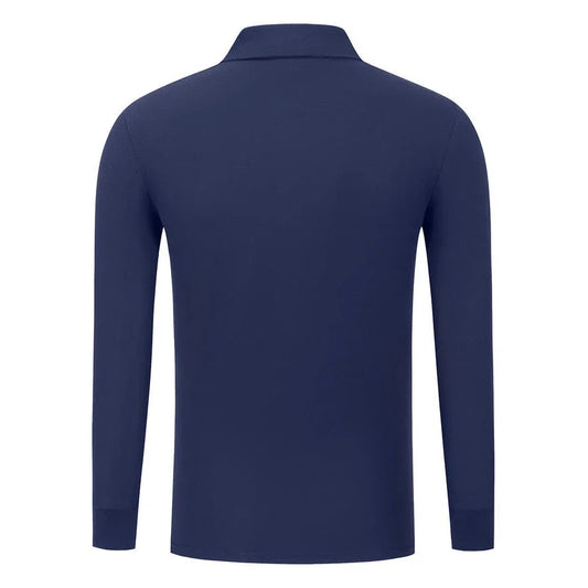 Pullover Shirt Men Golf Polo Wear Autumn Winter Long Sleeve Lapel Shirts Solid Color Button Polos for Women Customizable Logo